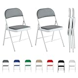 mcc direct Klappstuhl, Kunstleder Klappstuhl mit Metallrahmen und...