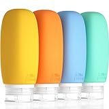 Morfone Reiseflaschen zum Befüllen 100ml, Silikon Reiseflaschen Set 4...