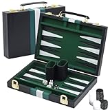 YUJUVI Backgammon Set Koffer für 2 Spieler Klassisches 11 Zoll Brettspiel...