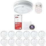X-Sense Smart Rauchmelder WLAN mit Magnethalterung, Feuermelder vernetzt,...