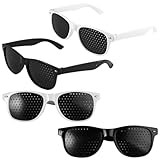 4 Stück Augentrainer Lochbrille, Komfortable Lochbrille für Augentraining...