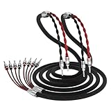 Tirstrup HiFi Biwire Lautsprecherkabel, 2 Bananen auf 4 Bananen...