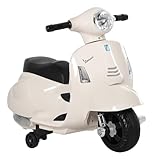 HOMCOM Elektro Kindermotorrad Vespa Elektromotorrad mit LED-Licht, Sound,...