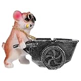 HIAKDOFT Kreativer Aschenbecher Hund aus Harz Dekorativer Aschenhalter und...