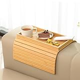 GEHE Natural Bamboo Sofa Armlehnenablage, Sofaablage Tisch für Couch, Sofa...