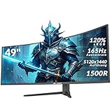 CRUA 49' Curved Gaming-Monitor | DQHD (5120 x 1440), 144 Hz/165 Hz, 1500R,...
