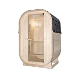 Home Deluxe Outdoor Sauna Cube S - Maße: ca. 194 cm x 120 cm, Holz:...