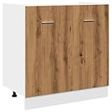 vidaXL Spülenunterschrank Artisan-Eiche 80x46x81,5 cm Holzwerkstoff