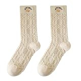 Frauen-Socken mit bestickten Tieren, Druck, mittlere Socken, weiche...