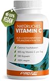 Natürliches VITAMIN C - 180 Kapseln - mit 400 mg Vitamin C aus Amla,...