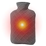 Viagg Wärmflasche mit Deckel, 1,2 Liter, abnehmbare Wärmespeicherung für...