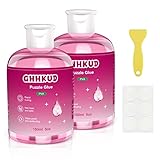 GHHKUD Puzzle Kleber Transparent mit Applikator Geeignet Puzzlekleber um...