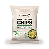Body & Fit Smart Protein Chips - Eiweiß Snack Soja- und Kartoffelchips 12...