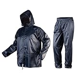 NEO TOOLS Herren Regenset, Regenmantel mit Kapuze und Regenhose Gr. M-XXXL...