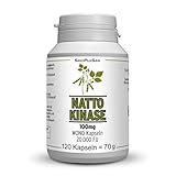 Nattokinase 100mg pro Kapsel 20.000 FU | vegan | ohne Vitamin K1 & K2 |...