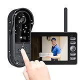 Kabellose Video Türklingel Kamera mit 4,3-Zoll Bildschirm, wasserdichte,...