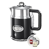 Russell Hobbs Wasserkocher [1,7l, 2400W] Retro Schwarz & polierter...