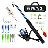 Angelset für Kinder, 1.6m Kinderangel Starter Set mit Tragetasche,...