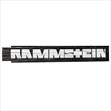 Rammstein Zollstock schwarz, Offizielles Band Merchandise 2 Meter Holz...