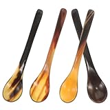 YOSADIER 4 Stück Hornlöffel Honiglöffel mit Langem Griff...