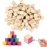120 Stück Holzwürfel, 20mm Holzklötzchen zum Basteln Holz Natürliche...