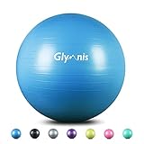 Glymnis Fitnessball Gymnastikball 55 cm/65 cm/75 cm, Anti-Burst Maximale...