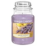 Yankee Candle Duftkerze im Glas (groß) | Lemon Lavender | Kerze mit langer...