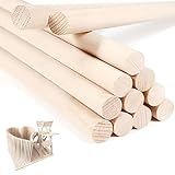 30 Stück Holzstab,Holzstäbe,Holzstange,Holzstäbe zum Basteln,Rundstab...