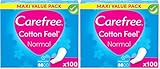 Carefree Cotton Feel Normal Frischeduft 100 Stk., Slipeinlage mit optimaler...