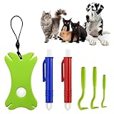 SGERUFZ 6 Pcs Zeckenzange für Mensch und Hund Zeckenkarte Komplettset zum...