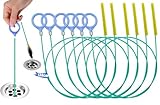 6 Stück Abflussreiniger，Abflussreiniger Spirale, 130cm Bruchfester Stahl...