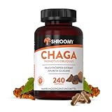 Chaga Pilz Extrakt Kapseln (Inonotus obliquus) - 240 Stück - hochdosiert...