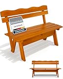Beautissu Gartenbank Wetterfest Holz 3 Sitzer 150 cm breit – Garten...