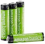 Amazon Basics 4er-Pack wiederaufladbare AAA-NiMH-Leistungsbatterien, 800...