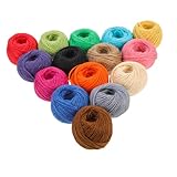 Housoutil 15 Rollen Teiliges Bunte Jute Schnur pro Natürliche Bastelschnur...