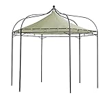 DEGAMO Gartenpavillon Modena 6-eckig 320cm, stabiles Stahlgestell schwarz,...