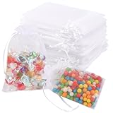 VMUTGA 100 Stück Organzasäckchen, 10 x 15 cm Hochzeit Organzabeutel,...