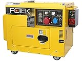 Rotek Diesel Stromerzeuger mit Notstart-Automatik GD4SS-3-6000-EBZ-ATS (5,5...