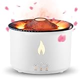 CLIUNT Volcano Luftbefeuchter, 300ML Volcano Aroma Diffuser, Volcano Flamme...