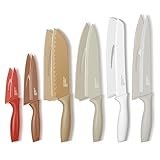 TEAMFAR Küchenmesser Set, 6-teilig Edelstahl Messer Set mit Schutzhülle,...
