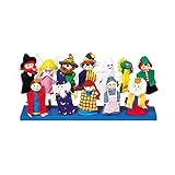 goki Fingerpuppen-Set 2 – 12 liebevoll gestaltete Fingerpuppen aus Holz...