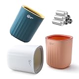 QLFJ-FurDec 3 Stücke Mini Mülleimer, Tischmülleimer Klein mit 4 Rollen...