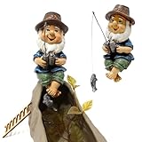 gotyou Angelnder Zwerg Figur - Gartenzwerg Deko Statue - Harz Handwerk...