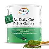Naturz Daily Gut Detox Greens Pulver - Bio Greens mit Chlorella, Spirulina,...