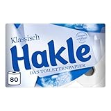 Hakle Klassisch Toilettenpapier – 80 Rollen, Die Sanfte Reinigung und...