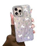 Tedyhulle Hülle für iPhone 16 Pro Handyhülle mit Süße Kaninchen Lila...
