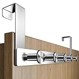 Menz Türgarderobe zum Einhängen - Edelstahl Tür-Garderobe mit Türhaken...