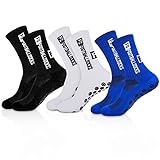 Xinstroe 3 Paare Sportsocken Fußball Herren, Anti Rutsch Grip Fußball...