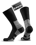 WEIERYA Wandersocken aus Merino Wolle, Crew Trekkingsocken Sportsocken für...