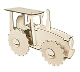 Pebaro 851/1L Holzbausatz Traktor Lasercut, 3D Puzzle, Holzpuzzle